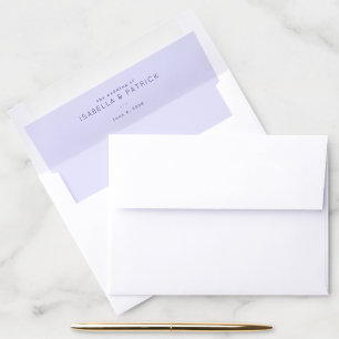 Elegant Lavender Minimalist Wedding Envelope Liner