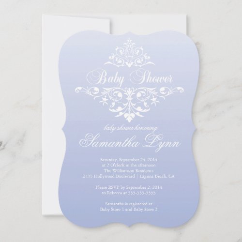 Elegant Lavender Ombre Baby Shower Invitation