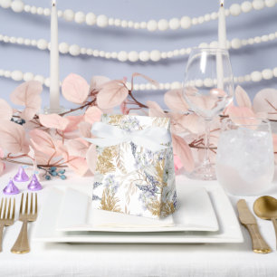 Elegant Lavender & Pampas Watercolor Floral Favor Boxes