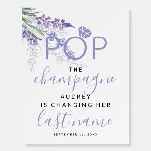 Elegant Lavender Pop Bridal Shower Foam Board