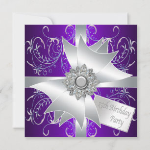 Elegant Lavender Purple 15th Birthday Party Invitation
