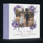 Elegant Lavender Purple Floral Photo Wedding 3 Ring Binder<br><div class="desc">Elegant Lavender Purple Floral Photo Wedding 3 ring binder. Floral watercolor with various shades purple,  lavender,  dusty purple plum and more. Check out the collection for matching color wedding invites,  rsvp,  save the dates,  stickers,  envelope and more.</div>