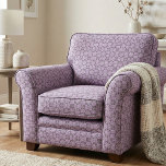 Elegant Lavender Purple Geometric Mosaic Floral Fabric