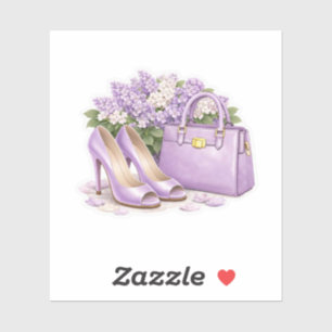 Elegant Lavender Purple High Heels Sticker
