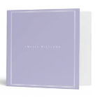 Elegant Lavender Purple Minimalist Monogram Name