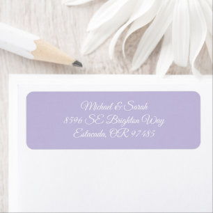 Elegant Lavender Purple Return Address Label