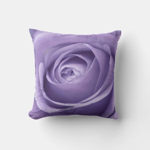 Elegant Lavender Rose Collection Throw Pillow
