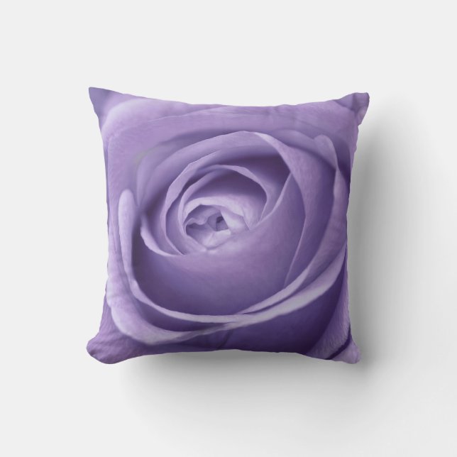 Elegant Lavender Rose Collection Throw Pillow (Front)