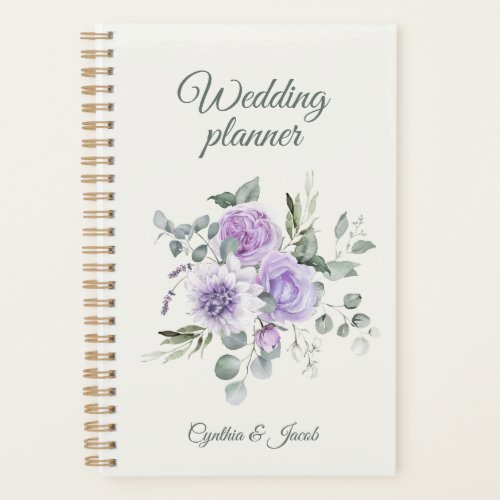 Elegant Lavender Roses Eucalyptus Wedding Planner