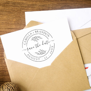 Custom Save the Date Stamp – Paper Pastries