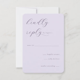 Elegant Lavender RSVP Card