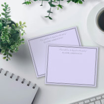 Elegant Lavender Sent With Love & Hugs Note Card