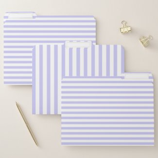 Elegant Lavender Striped File Folder