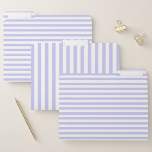 Elegant Lavender Striped File Folder