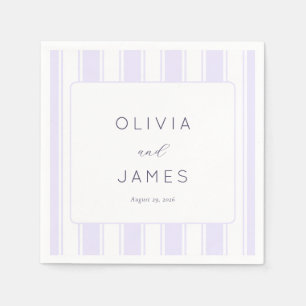 Elegant Lavender Stripes Napkins