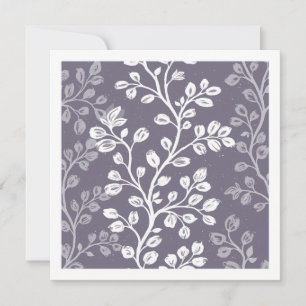 Elegant Lavender Trailing Blossoms Botanical Art Note Card