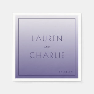 Elegant Lavender Typographic Gradient Napkins