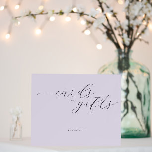 Elegant Lavender Typographic Thank You Card Foam Board