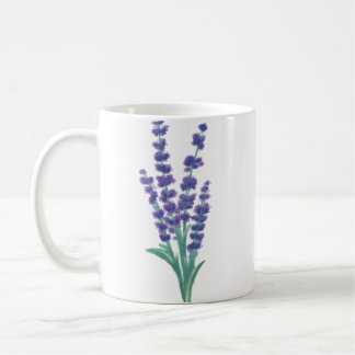 Elegant Lavender Watercolor Botanical Design Coffee Mug