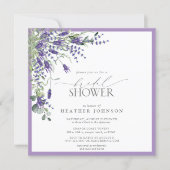 Elegant Lavender Watercolor Bridal Shower Invitati Invitation (Front)