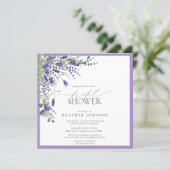 Elegant Lavender Watercolor Bridal Shower Invitati Invitation (Standing Front)