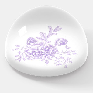 Elegant Lavender Watercolor Floral Paperweight