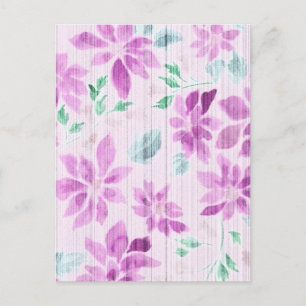 Elegant Lavender Watercolor Floral Postcard