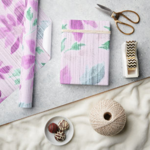 Elegant Lavender Watercolor Floral Wrapping Paper