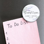 Elegant Lavender Watercolor Thank You Wedding Magnet<br><div class="desc">Elegant and chic watercolor lavender floral magnet with thank you with heart connecting and name and date. Perfect idea for wedding favors or gifts for guests for any occasion.</div>