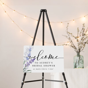 Elegant Lavender Watercolor Welcome Bridal Shower Foam Board