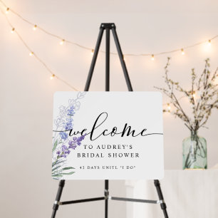 Elegant Lavender Watercolor Welcome Bridal Shower Foam Board