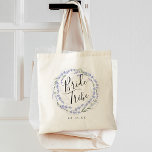 Elegant Lavender Watercolor Wreath Bride Tribe Tote Bag<br><div class="desc">A sweet and elegant gift for the bridal party,  tote features elegant lavender wreath watercolor with greenery with "bride tribe" inscribed inside in hand lettered script. Personalize with wedding date or recipient's name.</div>
