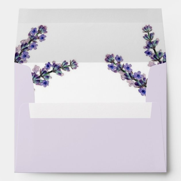 Elegant Lavender Wedding Envelope