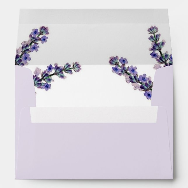 Elegant Lavender Wedding Envelope (Back (Bottom))