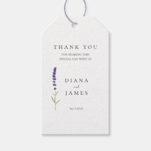 Elegant lavender wedding  gift tags