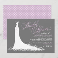 Elegant Lavender Wedding Gown Bridal Shower