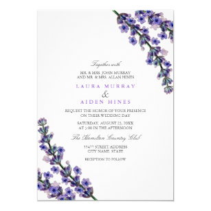 Lavender Wedding Invitations Zazzle Elegant Lavender Wedding Invitation