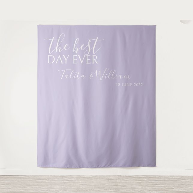 Elegant Lavender Wedding Photobooth Backdrop  (Front)