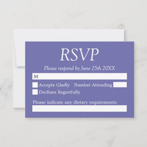 Elegant Lavender Wedding RSVP Card