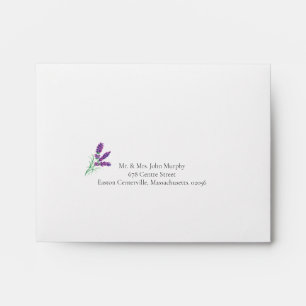 Elegant Lavender Wedding RSVP Envelope Addressed