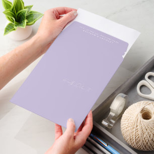 Elegant Lavender Wedding Thick Cardstock Envelope Mailers