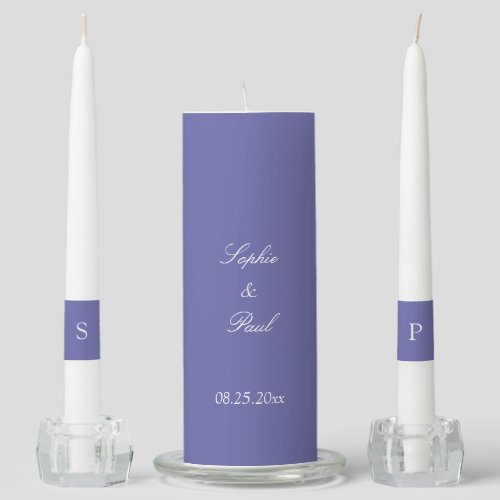 Elegant Lavender Wedding Unity Candle Set