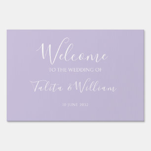 Elegant Lavender Wedding Yard  Sign