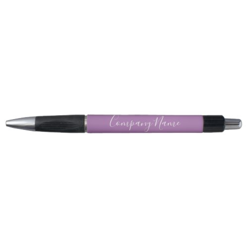 Elegant Lavender White Script Text Company Name Pen