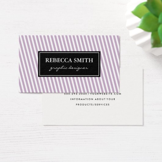 Elegant Lavender White Stripes (Desk)