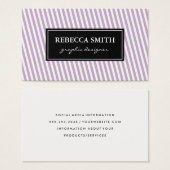 Elegant Lavender White Stripes (Front & Back)