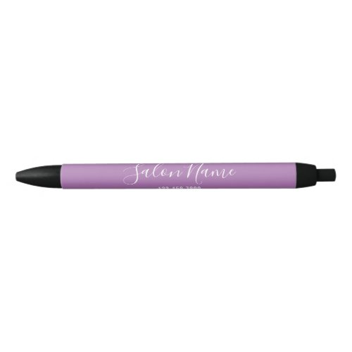 Elegant Lavender White Text Promotional for Salon Black Ink Pen