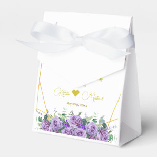 Elegant Lavender Wildflower Custom Favor Boxes