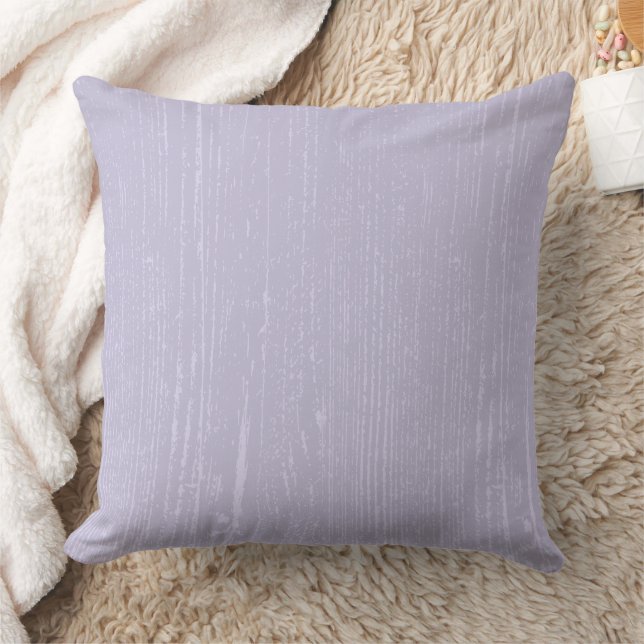 Elegant Lavender Wood Grain Throw Pillow (Blanket)