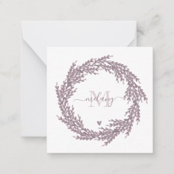 Elegant Lavender Wreath - Monogrammed